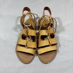 MIA Delphine Tan Gladiator Open-Toe Solid Lace-up Casual Sandals Size 6.5